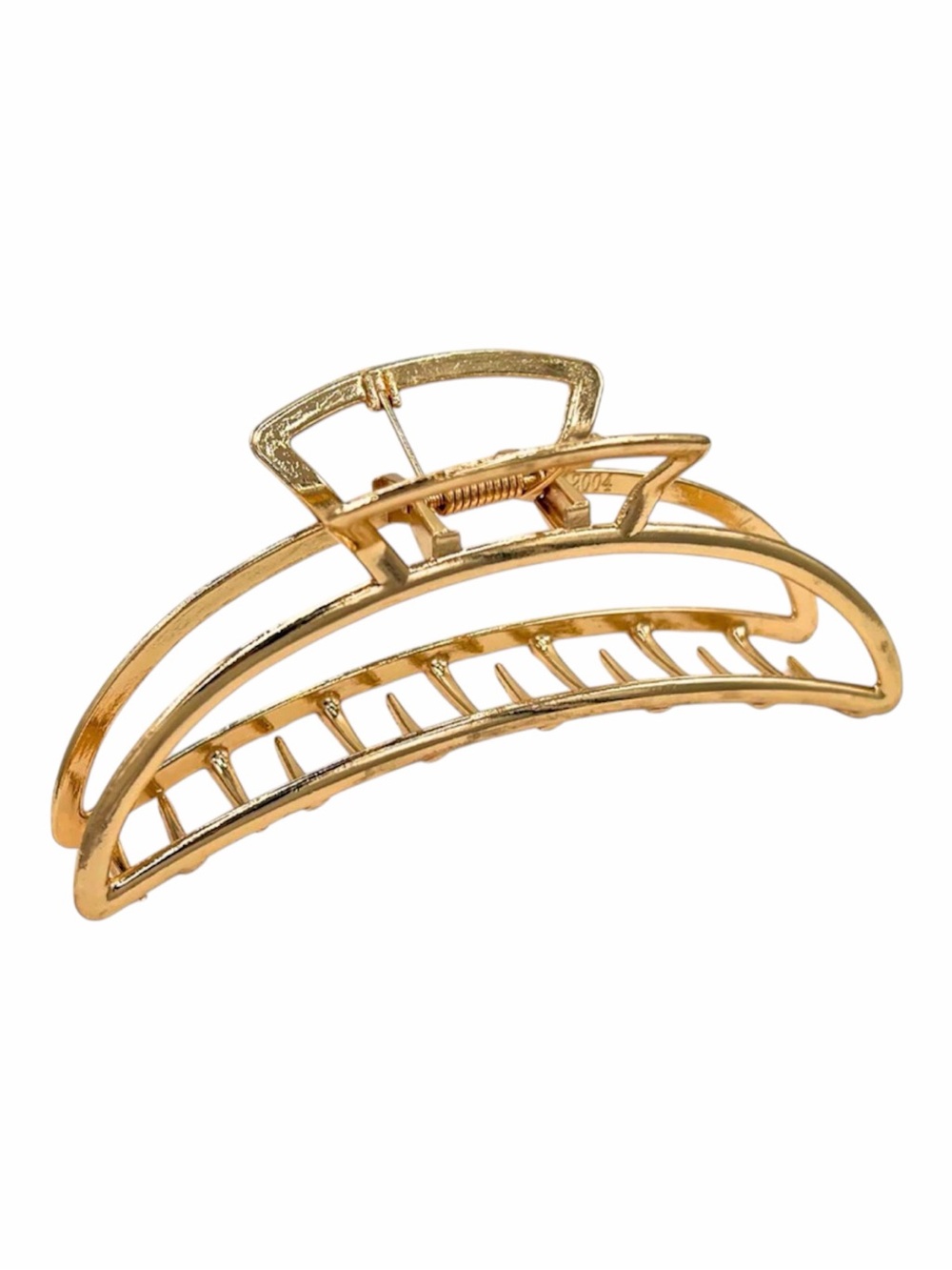 Gold Crescent-shaped Metal Claw Clip